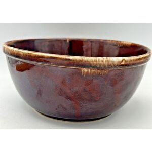 Vintage 1960'Kathy Kale for‎ McCoy~Brown Drip 8 1/4 inch Round Mixing Bowl
